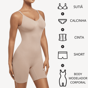 Body Modelador Corporal Comfort - Modele Seu Corpo por Inteiro [COMPRE 1 LEVE 2]