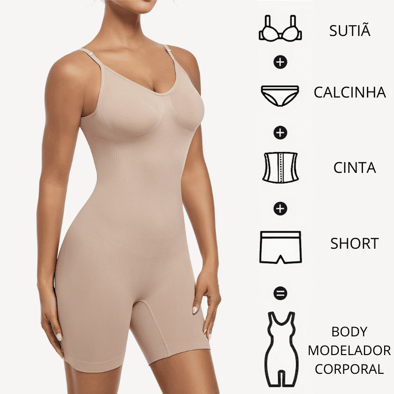 Body Modelador Corporal Comfort - Modele Seu Corpo por Inteiro [COMPRE 1 LEVE 2]