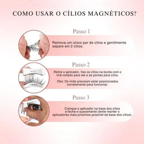 Cílios magnéticos Reutilizáveis Eyelashes™ + Aplicador de brinde [ÚLTIMAS UNIDADES]