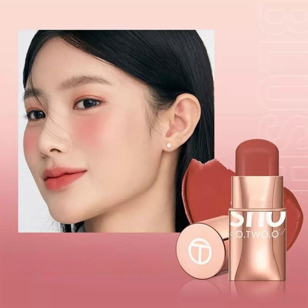 Batom Blush com Sombra - 3 em 1