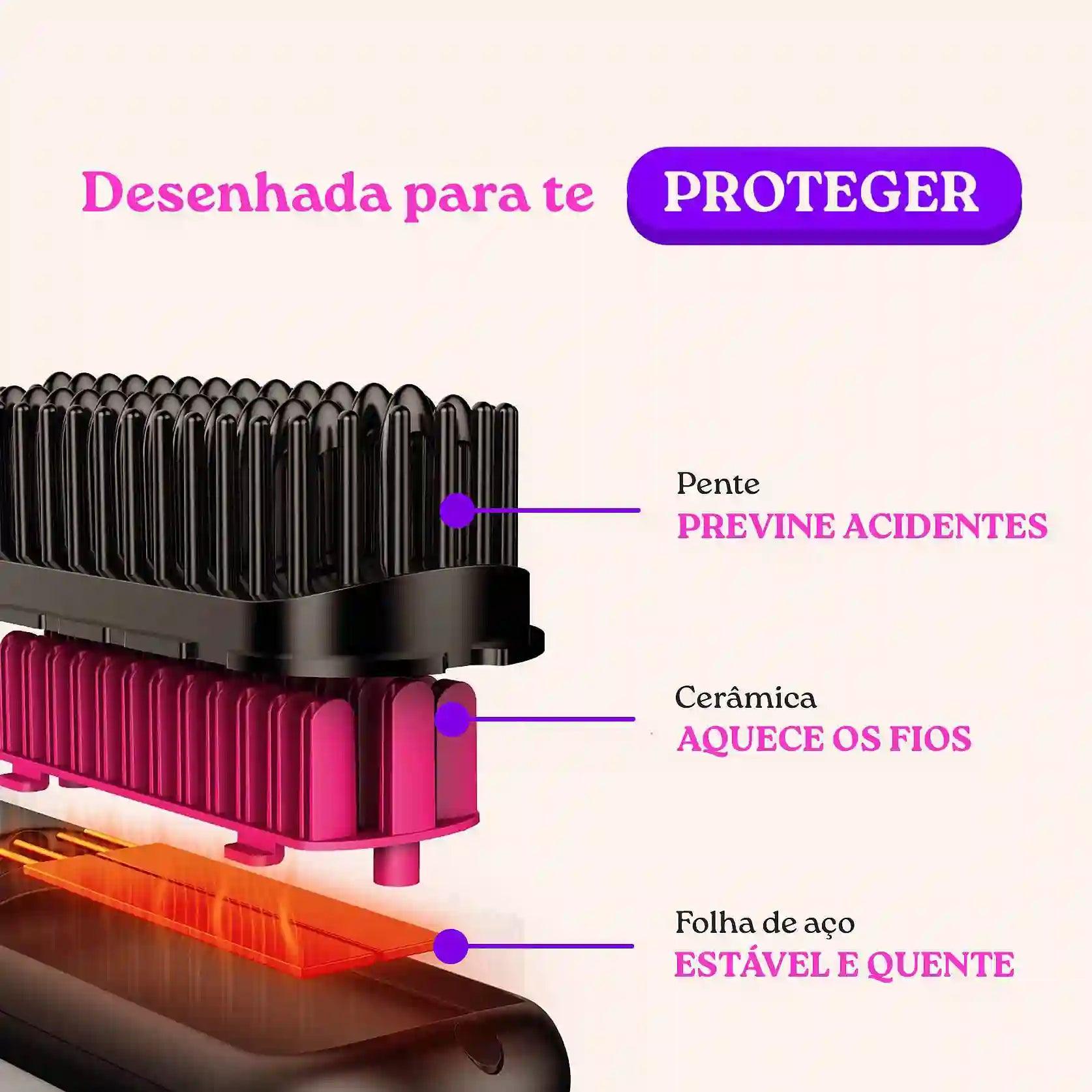 Escova Alisadora Portátil