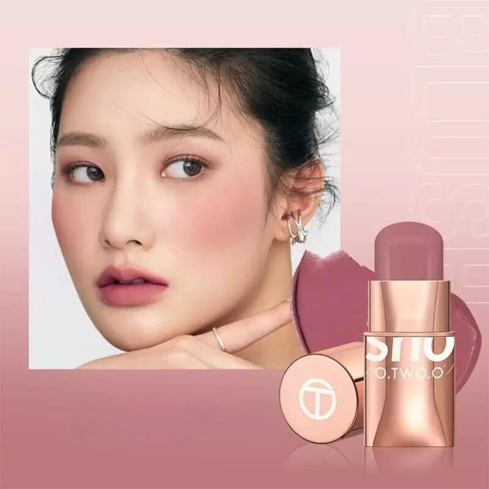 Batom Blush com Sombra - 3 em 1