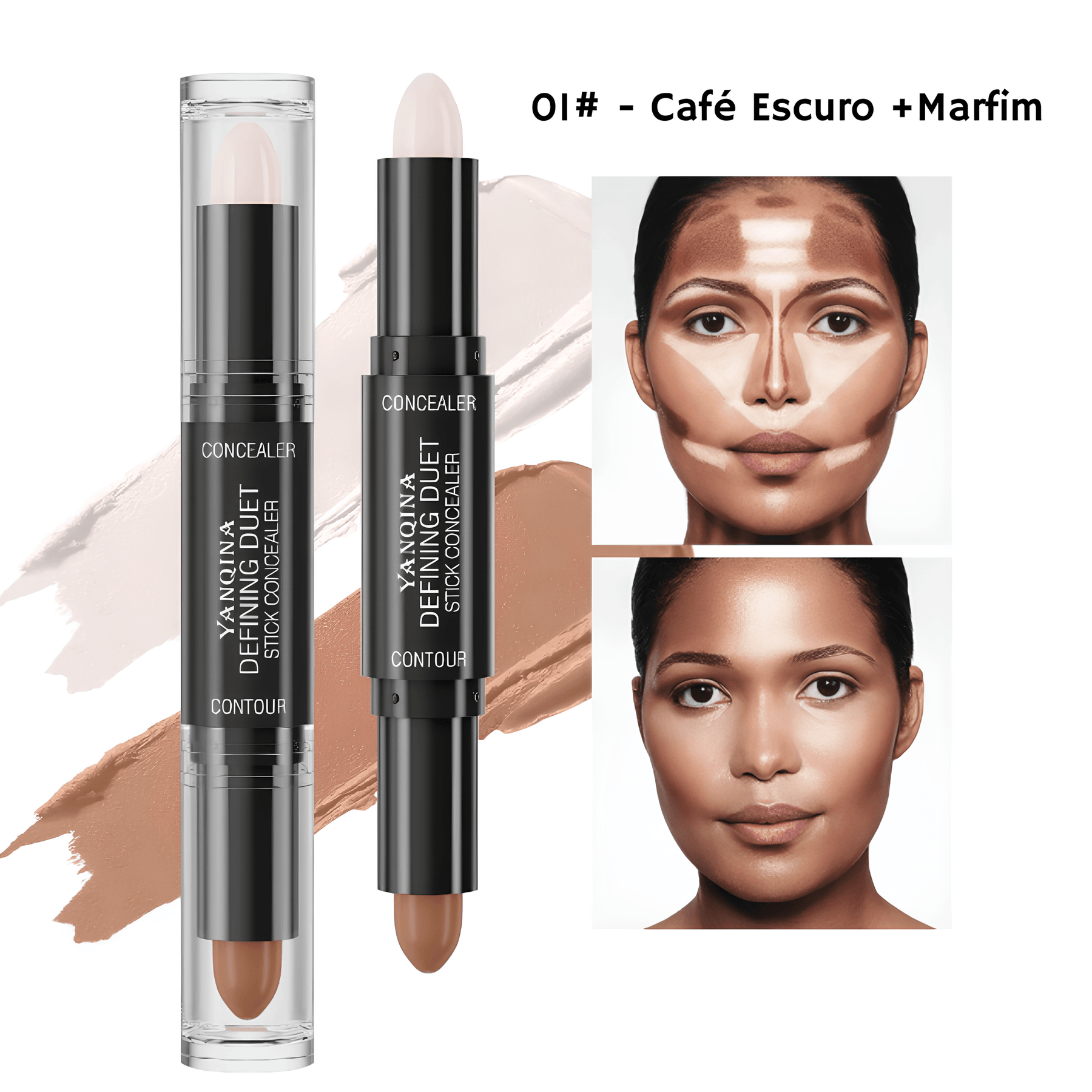 Caneta Corretiva Facial em Bastão 2 EM 1