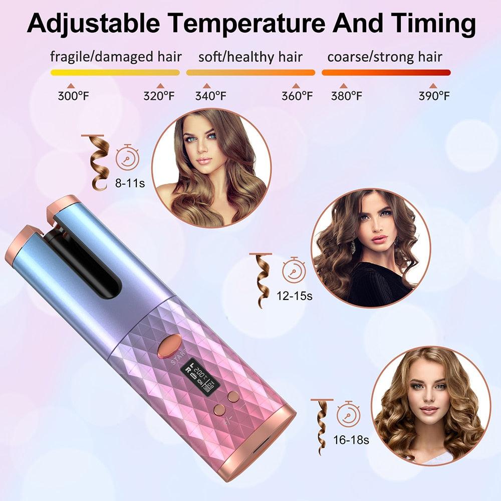 BrushPRO - Modelador de Cachos Sem Fio Portátil Profissional