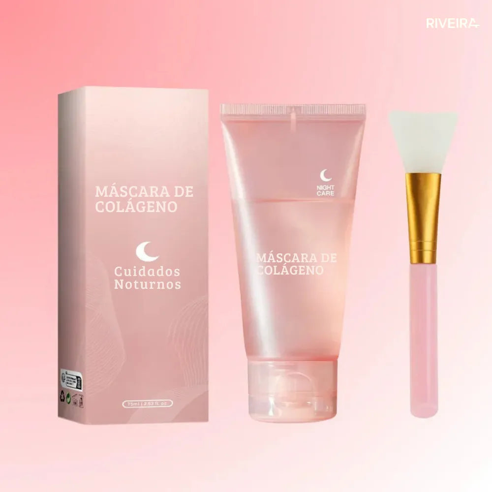 Máscara de Colágeno - Night Mask + Pincel para aplicação de brinde