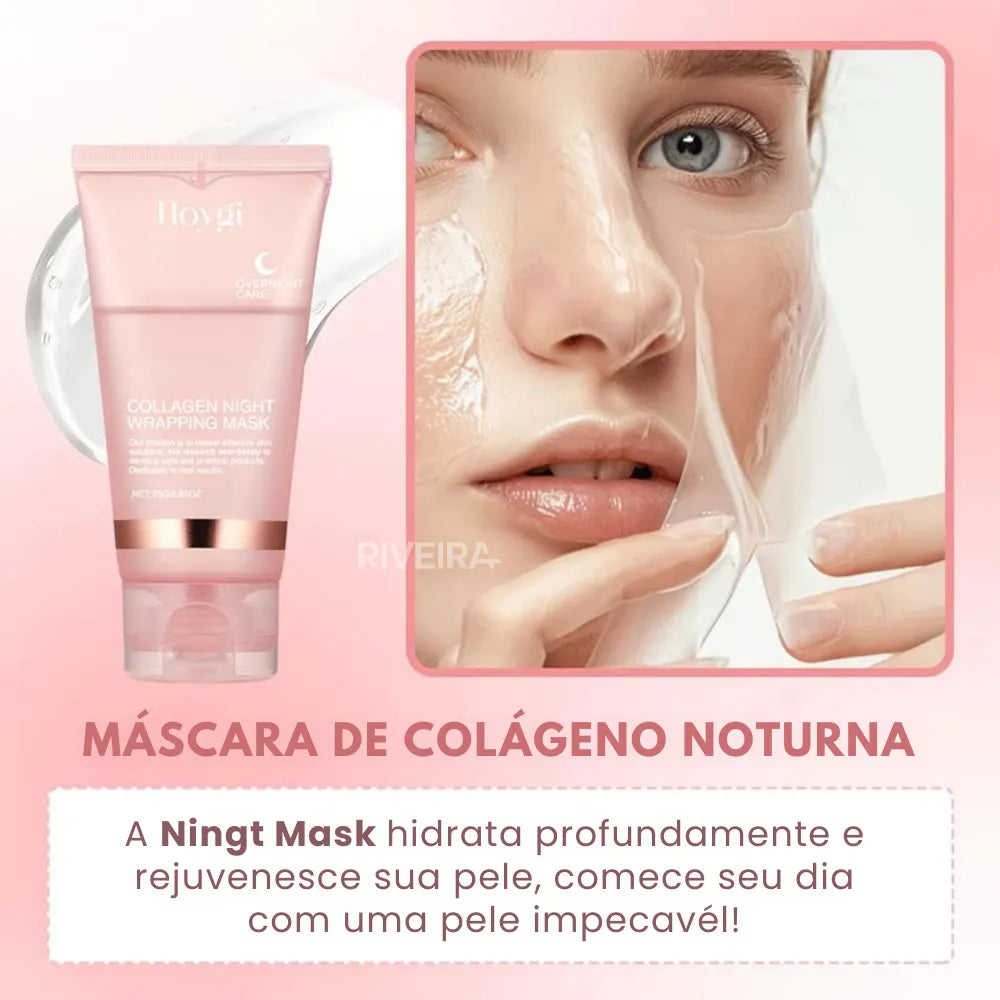 Máscara de Colágeno - Night Mask + Pincel para aplicação de brinde