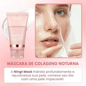 Máscara de Colágeno - Night Mask + Pincel para aplicação de brinde