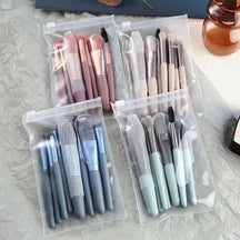 KIt 8 Pincéis para Maquiagem - Elegante e Compacto