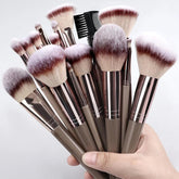 20 Pincéis de Maquiagem Profissional - Kit Completo