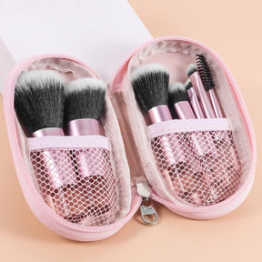Kit de Pincéis de Maquiagem Make Box - 10 peças e necessaire