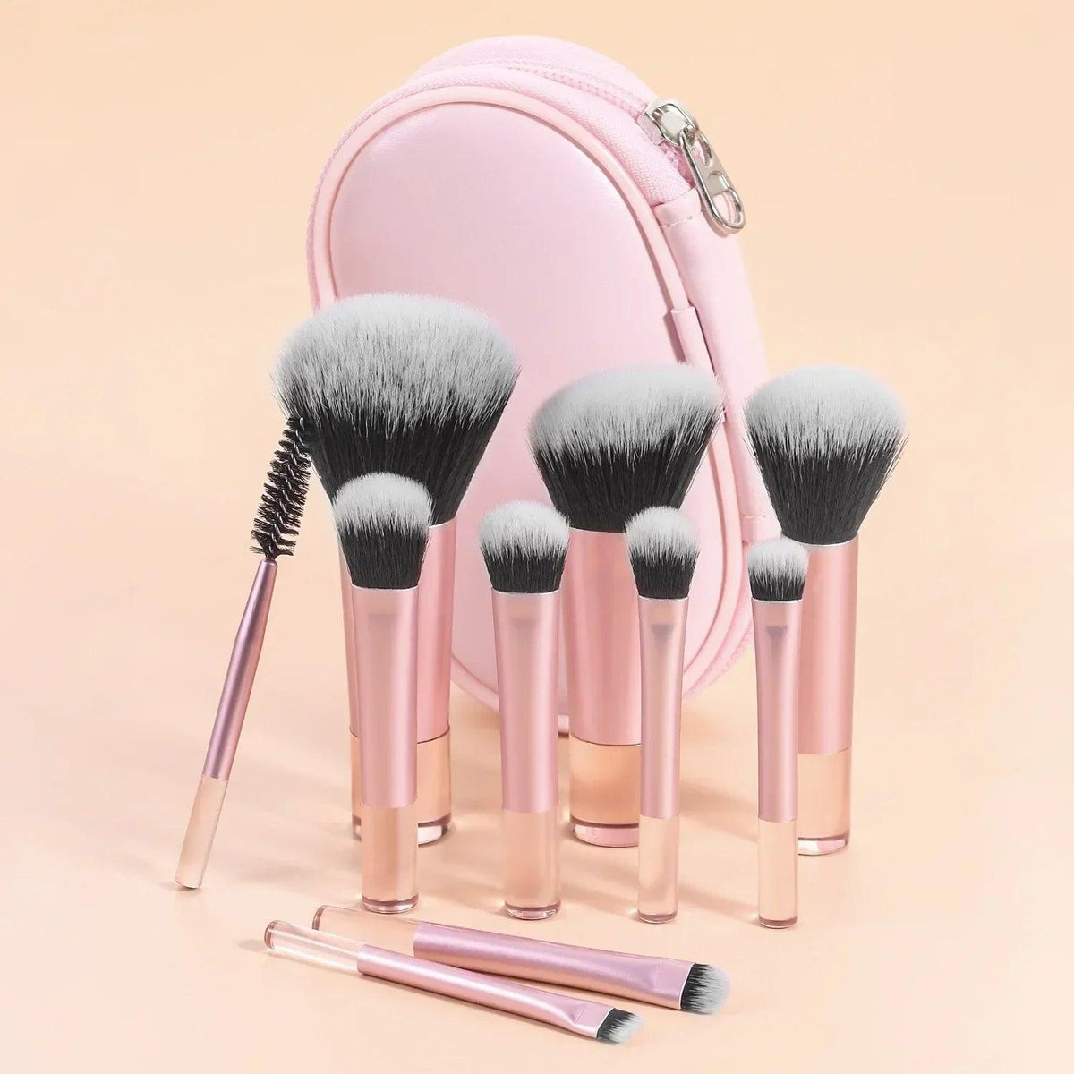 Kit de Pincéis de Maquiagem Make Box - 10 peças e necessaire