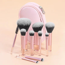 Kit de Pincéis de Maquiagem Make Box - 10 peças e necessaire