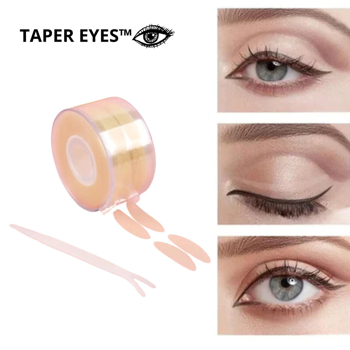 Taper Eyes™ - Adesivos para Pálpebras caidas invisível - 600 adesivos + aplicador de brinde - Loja Riveira