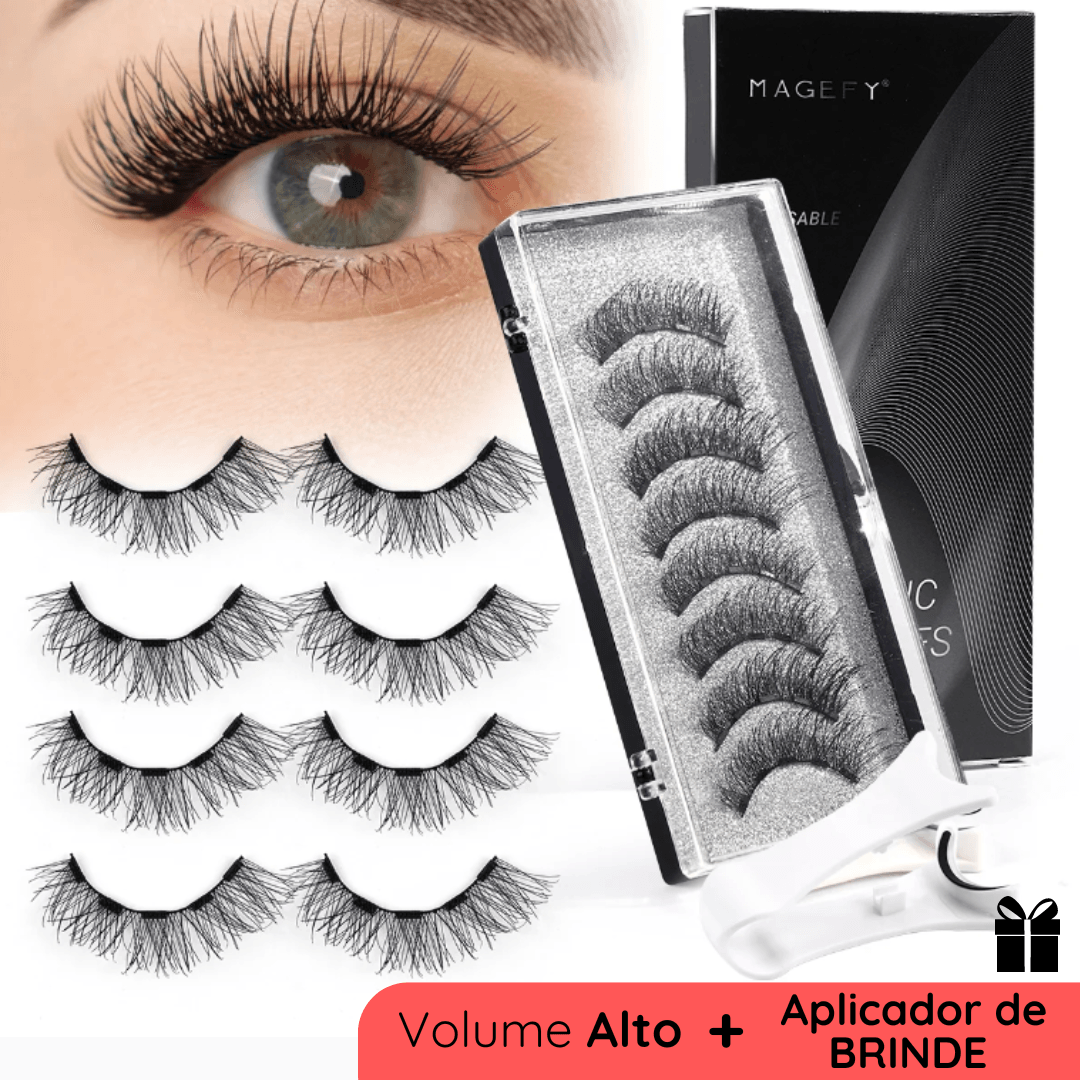 Cílios Postiços Magnéticos Reutilizáveis 3D - PAGUE 1 LEVE 2