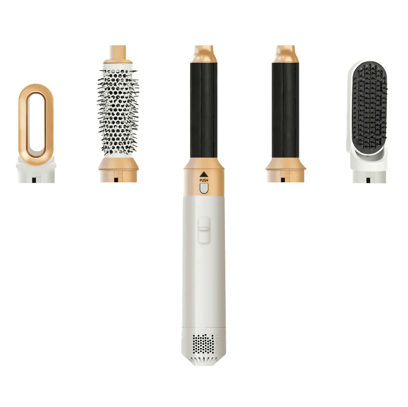 Vibely Hair - Escova 5 em 1 Profissional (Seca, Alisa, Cacheia, Modela e Ondula)