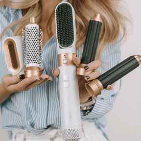 Vibely Hair - Escova 5 em 1 Profissional (Seca, Alisa, Cacheia, Modela e Ondula)