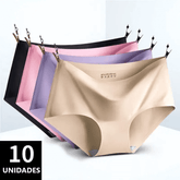 Kit Calcinhas Sem Costura Seda Confort® [PAGUE 5 LEVE 10]